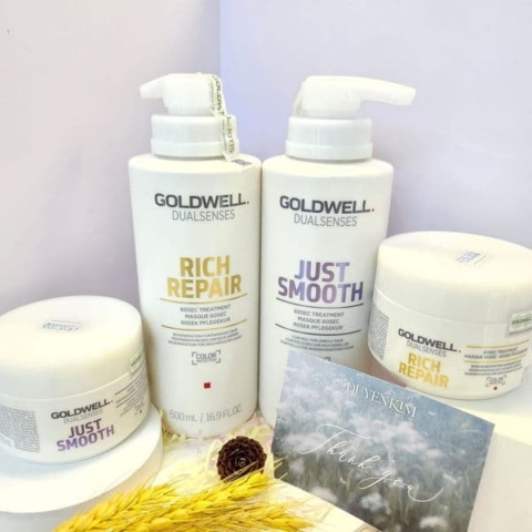 Hấp dầu GOLDWELL SMOOTH Suôn Mượt 500ml-200ml