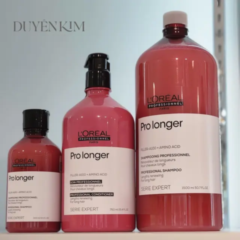 Cặp dầu gội xả L’OREAL PROFESSIONNEL PRO LONGER giúp tóc giảm đứt gãy và dày tóc